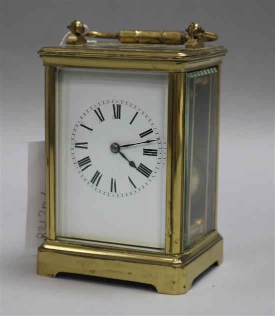 A French brass carriage clock